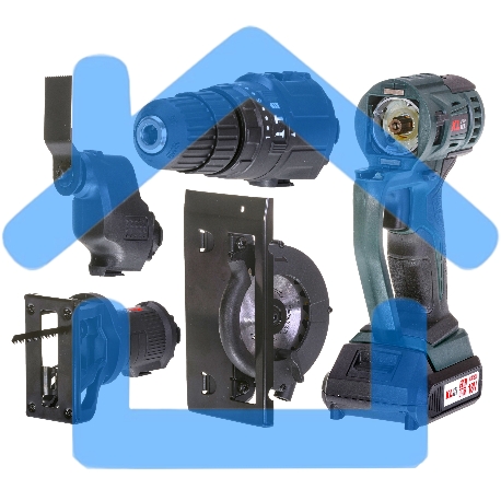 Профессиональный беспроводной мульти сет KLPRO KLMS18-20 4в1 реноватор/уд шуруповерт/диск пила/лобзик (18В, Li-ion-2шт, 2.0А·ч,З/У, сумка + 20 аксес)-8