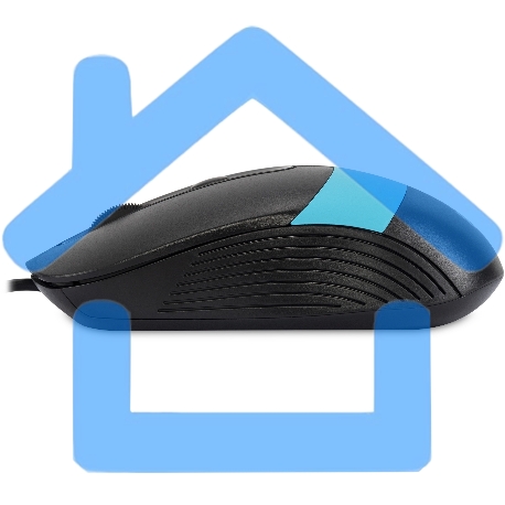 Мышь проводная Oklick 310M черный/синий, 2400 dpi, USB, кнопки - 4-1