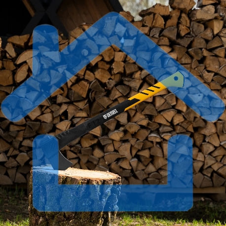 Топор-колун Denzel F12, 2000 гр, двухкомпонентная рукоятка, 710 мм-4