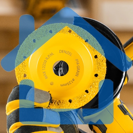 Чашка твердосплавная зачистная Denzel 72977 125 мм, наклонная, среднее зерно #16-1