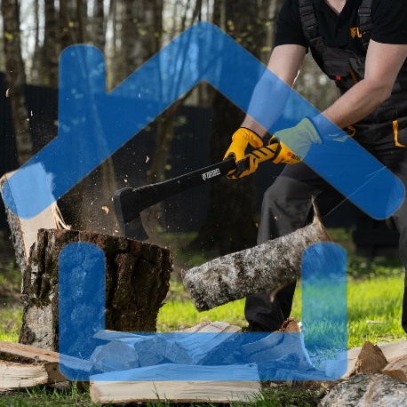 Топор-колун Denzel F12, 2000 гр, двухкомпонентная рукоятка, 710 мм-5