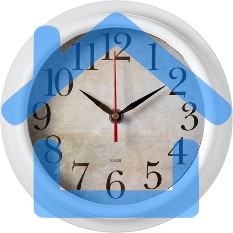 Часы настенные аналоговые Бюрократ WALLC-R80P D21см белый