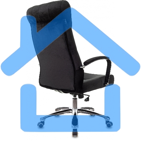 Кресло руководителя Бюрократ T-9928SL Fabric черный Italia Black, крестов. металл хром-19