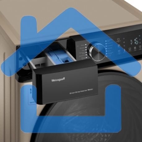 Стиральная машина Weissgauff WM 59411 Direct Drive Inverter Steam Champagne золотистая, загрузка фронтальная 11кг, 1400 об/мин., класс: A+++-3