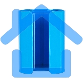 Подставка Deli E9141 для письменных принадлежностей, 82х82х106мм, ассорти, пластик