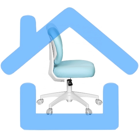 Кресло детское Cactus CS-CHR-3594BL голубой, крестов. пластик белый-19