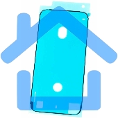 Водозащитная прокладка (проклейка) для iPhone XS, черная