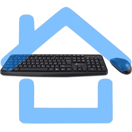 Комплект клавиатура + мышь Оклик S603 клав:черный мышь:черный USB-10