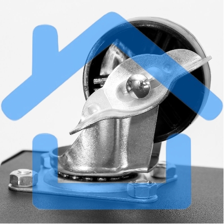 Тележка инструментальная трехсекционная на колесах Deli DL433013 510x260x580мм, до 90кг, толщина полки 0,6мм, толщина стойки 1мм-5