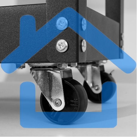 Тележка инструментальная трехсекционная на колесах Deli DL433013 510x260x580мм, до 90кг, толщина полки 0,6мм, толщина стойки 1мм-6