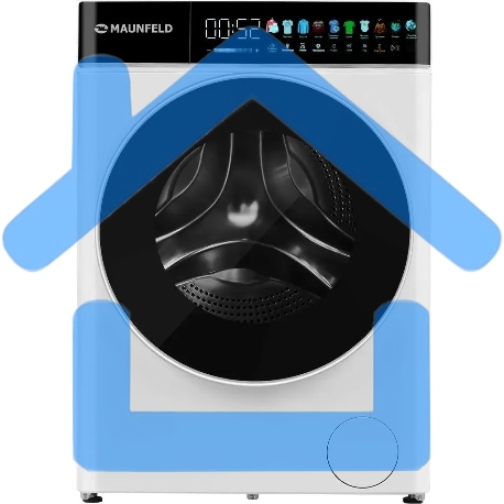 Стирально-сушильная машина Maunfeld MFWD1295WH05 белый, загрузка фронтальная 9 кг, 1200 об/мин., класс: В-9