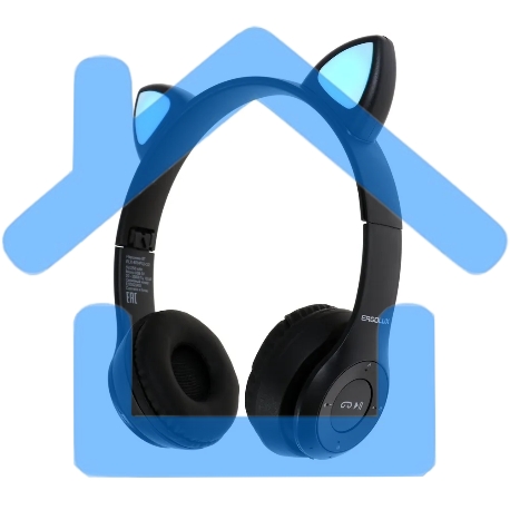 Наушники накладные беспроводные Ergolux ELX-BTHP02-C02 черный