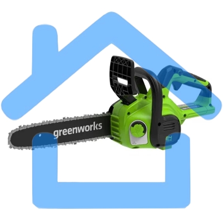 Цепная пила аккумуляторная GreenWorks G24CS25K4, 24V, 25см, c АКБ 4А·ч и ЗУ (2007707UB)