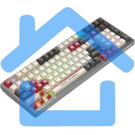 Клавиатура A4Tech Bloody WS98 Pixels Red беспроводная USB, Bluetooth/Радиоканал темно-серый/белый-2