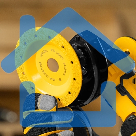 Чашка твердосплавная зачистная Denzel 125 мм, плоская, мелкое зерно #32-4