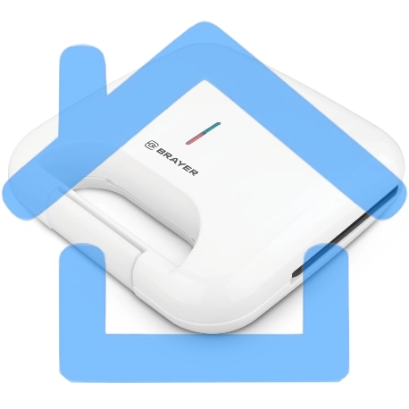 Сэндвичница BRAYER BR2203WH 750 Вт, белый-1