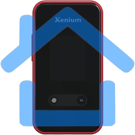 Мобильный телефон Xenium X680 красный раскладной-1