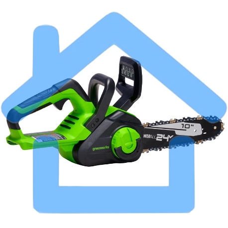 Цепная пила аккумуляторная GreenWorks G24CS25K4, 24V, 25см, c АКБ 4А·ч и ЗУ (2007707UB)-14