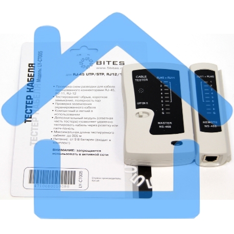 Тестер кабеля 5bites LY-CT005 для UTP/STP RJ45, RJ11/12-3
