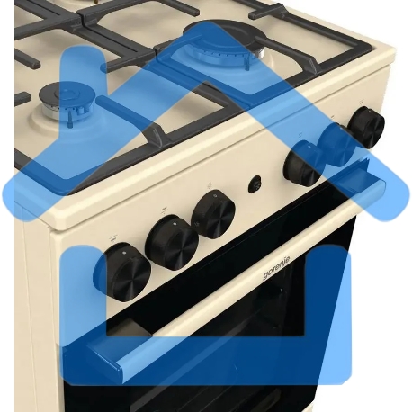 Плита газовая Gorenje GG5A21BEF бежевый, конфорок 4 газовых, духовка 70 л, 50 см x 85 см x 59.4 см-3