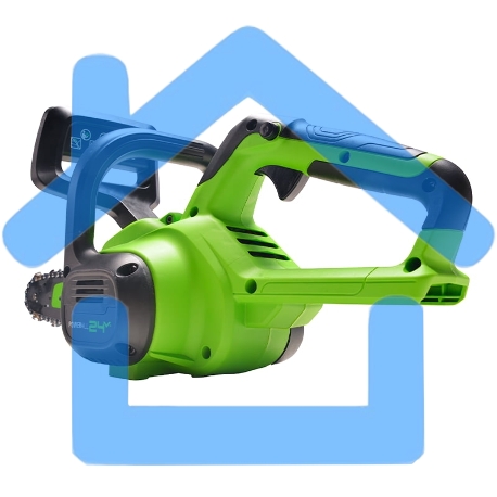 Цепная пила аккумуляторная GreenWorks G24CS25K4, 24V, 25см, c АКБ 4А·ч и ЗУ (2007707UB)-16