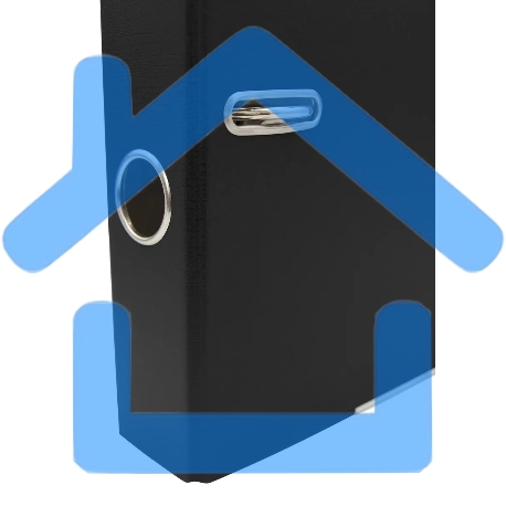 Папка-регистратор картонный с PVC покрытием Silwerhof 355020-01 50мм, без окантовки, карман на корешке, черный-2