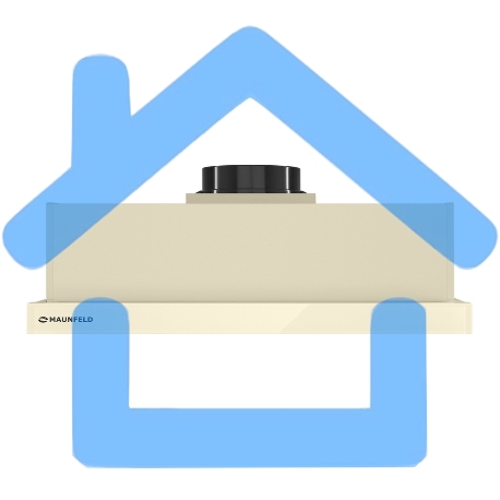 Вытяжка встраиваемая Maunfeld VS Fast Glass 60 бежевый, 60 см, 850 куб. м/ч, 47 дБ-3