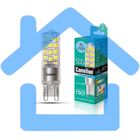 Лампа светодиодная CAMELION (13707) LED6-G9-NF/845/G9