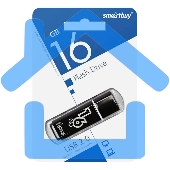 Флешка USB Smartbuy 16Gb Glossy series черный SB16GbGS-K