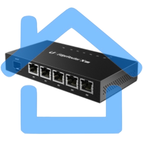 Сетевое оборудование UBIQUITI ER-X-SFP Маршрутизатор 5x Ethernet, 1x SFP, раздача PoE-13