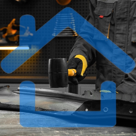 Киянка резиновая Denzel 450 г, черная, фибергласовая рукоятка c TPR покрытием-3