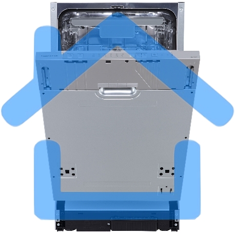 Встраиваемая посудомоечная машина Zigmund & Shtain DW 306.4, серый, 44.8 см, 10 компл., 49 дБ, класс A+++