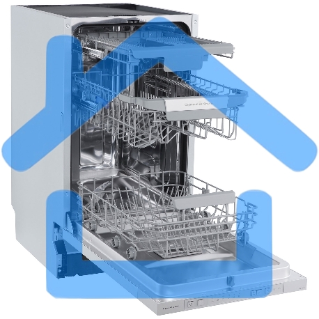 Встраиваемая посудомоечная машина Zigmund & Shtain DW 306.4, серый, 44.8 см, 10 компл., 49 дБ, класс A+++-8