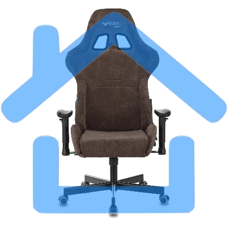 Кресло игровое Бюрократ VIKING KNIGHT LT10 FABRIC коричневый крестовина металл/пластик-38