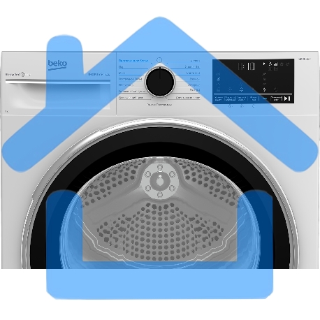 Сушильная машина Beko B5T69233 белый, 9 кг, сушка - тепловой насос, программ - 15, 59.8 x 84.6 x 60.5 см-1