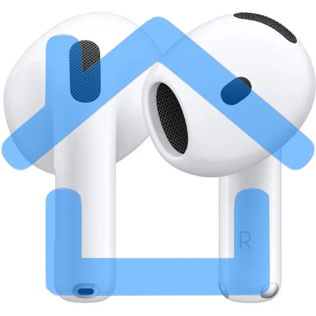 Гарнитура вкладыши Apple A3055 A3056 A3059 AirPods 4 ANC белый-2