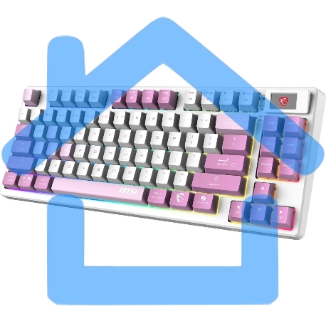 Клавиатура MSI Forge GK600, USB, белый фиолетовый-1