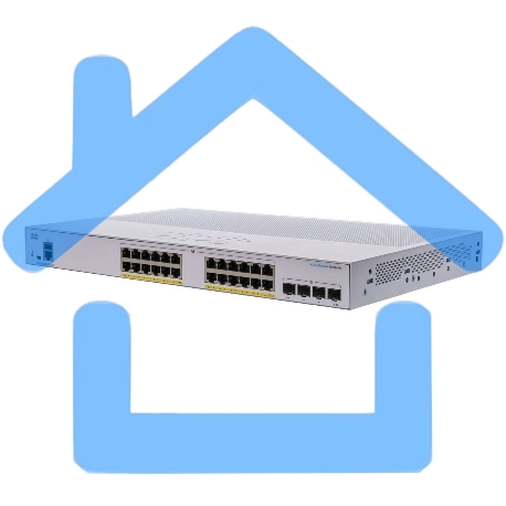 Коммутатор CBS350 Managed 24-port GE, PoE, 4x1G SFP CBS350-24P-4G-CN