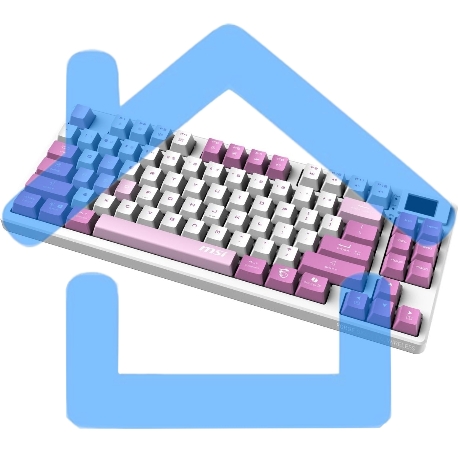 Клавиатура MSI Forge GK600, USB, белый фиолетовый-15