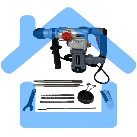 Сетевой перфоратор SDS-Plus ProfiPower PBH28 (вертикальный, 1500Вт, 5,5Дж, 3режима, Ø28мм, 0-900об/мин)-4