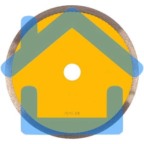 Диск алмазный сплошной Denzel супертонкий, 200 х 25,4 мм, горячее прессование, мокрое резание-1