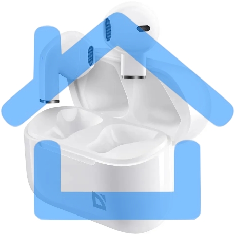 Гарнитура беспроводная DEFENDER (63955) Twins 955 белый, TWS, Bluetooth