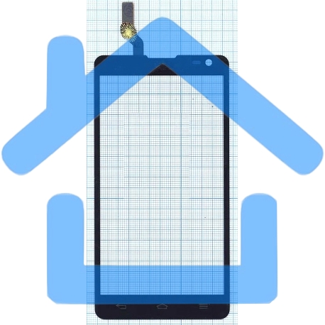 Сенсорное стекло (тачскрин) для LG Optimus L9 II D605, черное