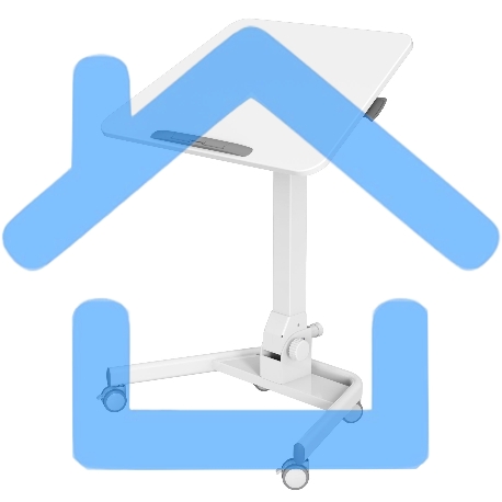 Стол для ноутбука Cactus VM-FDS109 столешница МДФ белый 73x50x108см (CS-FDS109WWT)-18