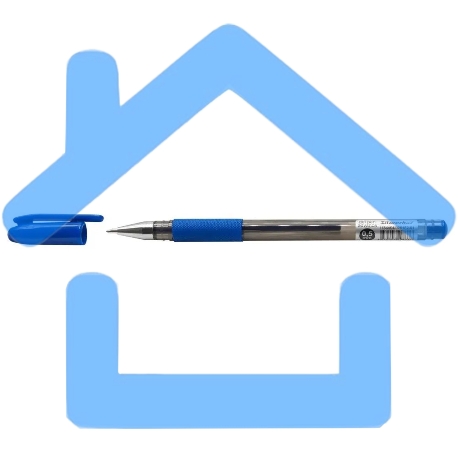 Ручка гелевая Silwerhof Advance (026182-01), d=0.5мм, синие чернила, сменный стержень, линия 0.3мм, резиновая манжета-1