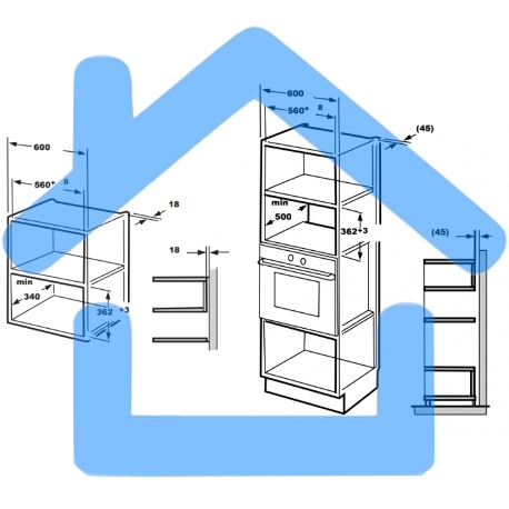 Микроволновая печь встраиваемая Schaub Lorenz SLM EE22D нержавеющая сталь, 20 л, 800 Вт, переключатели - кнопки/поворотный механизм-8