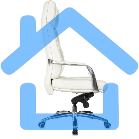 Кресло руководителя Бюрократ _DAO/WHITE белый, кожа, крестовина алюминий-11