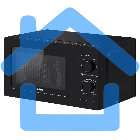 Микроволновая печь BBK 20MWS717MB черный, 20 л, 700 Вт, переключатели - поворотный механизм-1