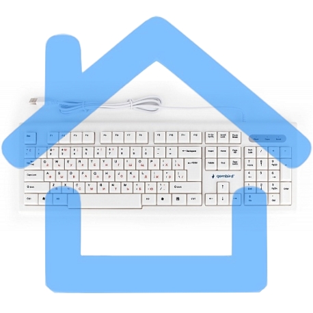 Клавиатура Gembird KB-8354U проводная, USB, бежевый/белый