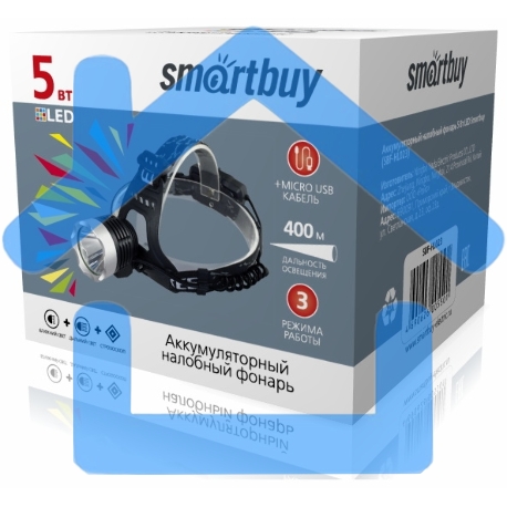 Фонарь налобный Smartbuy (SBF-HL023) аккумуляторный 5Вт LED-1